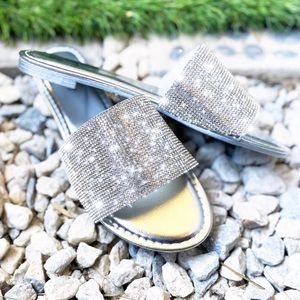 •Diamond Princess• Embellished Slide Sandals